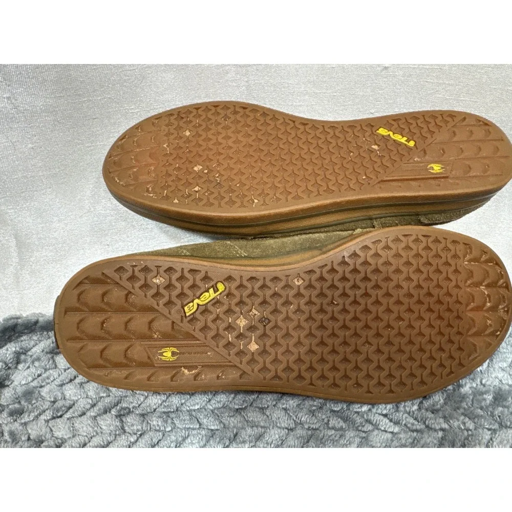 Teva Crank Mens Brown Suede Canvas Low Top Sneakers 1001486‎ Size 9